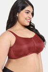 Zivame True Curv Padded Non Wired Full Coverage Minimiser Bra - Sundried Tomato — thumbnail 4